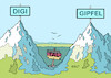 Cartoon: Digitalgipfel II (small) by Erl tagged politik,gipfel,digitalgipfel,ausbau,fortschritt,digitalisierung,deutschland,entwicklungsland,berg,tal,karikatur,erl