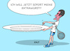 Cartoon: Djokovic (small) by Erl tagged politik,sport,tennis,novak,djokovic,ungeimpft,corona,virus,pandemie,einreise,australien,ausnahme,genehmigung,widerruf,angaben,unwahr,extrawurst,egoismus,star,bevölkerung,lockdown,karikatur,erl