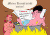 Cartoon: Documenta (small) by Erl tagged politik,kunst,documenta,kassel,kurator,kollektiv,taring,padi,indonesien,malerei,kunstwerk,antisemitismus,entfernung,rechtsextremismus,rücktritt,chefin,sabine,schormann,hölle,hitler,kunstmaler,teufel,karikatur,erl