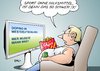 Cartoon: Doping (small) by Erl tagged studie,humboldt,universität,doping,westdeutschland,systematisch,sport,leistung,steigerung,sechziger,siebziger,jahre,brd,ddr,wissen,schweigen,hilfsmittel,fernsehen,bier,chips