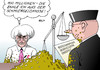 Cartoon: Ecclestone (small) by Erl tagged bernie,ecclestone,prozess,bestechung,schmiergeld,einstellung,geld,zahlung,einhundert,100,millionen,dollar,gericht,deal,beigeschmack,gesetz,gleichheit,formel,bayern,lb