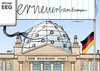 Cartoon: EEG (small) by Erl tagged eeg,reform,erneuerbare,energien,gesetz,ökostrom,umlage,finanzierung,strom,strompreis,anstieg,rückgang,förderung,bundestag,reichstag,kuppel,elektroenzephalogramm,psychiatrie