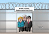 Cartoon: Endlich ein Name! (small) by Erl tagged flüchtlinge,deutschland,streit,koalition,cdu,csu,spd,transitzone,einreisezentrum,koalitionsgipfel,treffen,einigung,merkel,seehofer,gabriel,zaun,stacheldraht,karikatur,erl