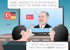 Cartoon: Erdogan (small) by Erl tagged bundestagswahl,wahl,bundestag,deutschland,deutsche,türkei,migrationshintergrund,türkischstämmig,deutschtürken,aufruf,präsident,erdogan,wahlboykott,cdu,csu,spd,bündnis,90,die,grünen,feinde,putsch,versuch,säuberung,verhaftungen,umbau,demokratie,präsidialsystem,alleinherrschaft,karikatur,erl