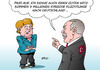 Cartoon: Erdogan kann auch witzig sein (small) by Erl tagged türkei,präsident,erdogan,pressefreiheit,zeitung,medien,unterdrückung,einflussnahme,verhaftung,journalisten,beschwerde,botschafter,deutschland,satire,ndr,abkommen,eu,flüchtlinge,syrien,aufnahme,bundeskanzlerin,angela,merkel,karikatur,erl