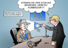 Cartoon: EU-Kommissare (small) by Erl tagged eu,posten,postenvergabe,kommissar,kommissare,befragung,parlament,verhör,lampe,eignung,handschellen,pistole