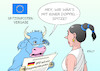 Cartoon: EU Spitzenposten (small) by Erl tagged politik,eu,europawahl,spitzenkandidaten,weber,timmermans,vestager,postenvergabe,kommisionspräsident,kommisionspräsidentin,streit,gerangel,posten,europa,stier,zeitung,deutschland,spd,nahles,nachfoge,doppelspitze,karikatur,erl