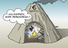 Cartoon: Euro-Gipfel (small) by Erl tagged euro schulden krise griechenland rettungsschirm papandreou referendum volksabstimmung eu schock ärger folterwerkzeug feuer vulkan