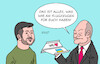 Cartoon: F16 (small) by Erl tagged politik,krieg,angriff,überfall,russland,ukraine,präsident,selenskyj,wunsch,kampfflugzeuge,bundeskanzler,olaf,scholz,absage,f16,papierflieger,botschaft,unterstützung,karikatur,erl