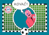 Cartoon: FC Bayern München (small) by Erl tagged politik,sport,fußball,bundesliga,fc,bayern,münchen,krise,niederlage,tore,torwand,loch,treffer,präsident,uli,hoeneß,beule,veilchen,kritik,trainer,niko,kovac,gefahr,entlassung,karikatur,erl