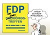 Cartoon: FDP (small) by Erl tagged partei,mitglieder,schwund,mitgliederschwund,fdp,dreikönigstreffen
