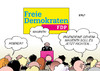 Cartoon: FDP Magenta (small) by Erl tagged fdp,partei,liberal,dreikönigstreffen,logo,neu,farbe,magenta,gelb,blau,agenda,umfragetief,karikatur,erl