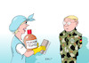 Cartoon: Fleckenteufel (small) by Erl tagged verteidigungsministerin,ursula,von,der,leyen,kritik,bundeswehr,aufnahmerituale,demütigung,sadismus,oberleutnant,doppelleben,asylbewerber,anschlag,plan,rechtsextremismus,flecken,braun,fleckenwasser,fleckenentferner,tarnfleck,bürger,in,uniform,demokratie,ka