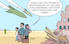 Cartoon: Fluchtursachen (small) by Erl tagged politik,migration,gipfel,migrationsgipfel,kanzleramt,bund,länder,asyl,prüfung,drittländer,afrika,leistungskürzung,bezahlkarte,beschleunigung,verfahren,abschiebung,wirkung,fluchtursachen,karikatur,erl