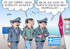 Cartoon: Flüchtlinge Türkei (small) by Erl tagged flüchtlinge,syrien,eu,griechenland,abkommen,türkei,rücknahme,polizei,fähre,sicherheit,sicher,pressefreiheit,meinungsfreiheit,verhaftung,journalisten,präsident,erdogan,autoritär,satire,karikatur,erl