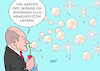 Cartoon: Flugabwehrsystem (small) by Erl tagged politik,krieg,angriff,überfall,wladimir,putin,russland,ukraine,deutschland,bundeskanzler,olaf,scholz,unterstützung,zusage,waffenlieferungen,flugabwehrsystem,ankündigung,realität,seifenblasen,karikatur,erl