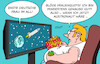 Cartoon: Frau im All (small) by Erl tagged politik,raumfahrt,rakete,all,erste,deutsche,frau,mann,neid,abwertung,frauenquote,karikatur,erl