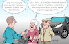 Cartoon: Führerschein-Check bei Senioren (small) by Erl tagged politik,verkehr,mobilität,auto,senioren,führerschein,überprüfung,check,fahrtüchtigkeit,absage,verkehrsminister,volker,wissing,suv,frau,mann,alt,alter,karikatur,erl