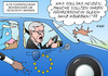 Cartoon: Führerscheine (small) by Erl tagged führerschein,alt,unbefristet,umtausch,neu,befristet,eu,juncker,führung,brexit,kritik,demokratie,fahrstil,auto,alter,abgabe,stier,übelkeit,karikatur,erl