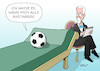 Cartoon: Fußball (small) by Erl tagged politik,sport,fußball,weltmeisterschaft,fußballweltmeisterschaft,russland,2018,medien,aufmerksamkeit,psychologie,psychotherapie,psychoanalyse,couch,angst,phobie,sozialphobie,angestarrt,werden,sigmund,freud,karikatur,erl