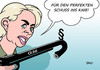 Cartoon: G36 (small) by Erl tagged g36,gewehr,mängel,genauigkeit,treffsicherheit,bundeswehr,ausmusterung,verteidigungsministerin,ursula,von,der,leyen,prozess,schadensersatz,hersteller,heckler,und,koch,niederlage,rüstungsindustrie,waffen,gericht,urteil,schuss,ins,knie,karikatur,erl