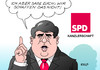 Cartoon: Gabriel (small) by Erl tagged sigmar,gabriel,vorsitzender,spd,wirtschaftsminister,vizekanzler,große,koalition,schwarzrot,cdu,csu,flüchtlingspolitik,bundeskanzlerin,angela,merkel,wir,schaffen,das,widerspruch,kritik,kanzlerkandidatur,kanzlerschaft,umfragetief,karikatur,erl