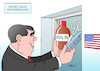 Cartoon: Gabriel USA (small) by Erl tagged außenminister sigmar gabriel besuch usa geschenk geschenke weißes haus präsident donald trump ritalin schere kamm frisur ads adhs aufmerksamkeit defizit hyperaktivität dekrete rechtspopulismus kritik deutschland hintereingang karikatur erl