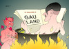 Cartoon: Gauland (small) by Erl tagged afd,alexander,gauland,aussage,deutschland,geschichte,stolz,wehrmacht,soldaten,verharmlosung,nationalsozialismus,verbrechen,rechtspopulismus,rechtsextremismus,gau,land,hölle,adolf,hitler,zustimmung,feuer,teufel,karikatur,erl