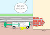 Cartoon: Gegen die Wand (small) by Erl tagged politik,corona,virus,pandemie,covid19,impfung,impfen,impfstoff,astrazeneca,nebenwirkungen,todesfälle,stopp,neubewertung,schaden,impfplan,verzögerung,karikatur,erl