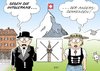 Cartoon: gegen Intoleranz (small) by Erl tagged schweiz,minarette,abstimmung,verbot,intoleranz,toleranz,islam,muslime