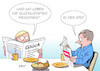 Cartoon: Glück (small) by Erl tagged glück,gefühl,psychologie,leben,einstellung,tag,des,glücks,glücksforschung,ranking,norwegen,dänemark,island,schweiz,soziale,gerechtigkeit,zusammenhalt,gesellschaft,spd,vorsitzender,martin,schulz,wahl,100,einhundert,hundert,prozent,karikatur,erl