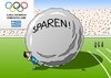 Cartoon: Griechenland Olympia (small) by Erl tagged euro,krise,schulden,griechenland,rettungsschirm,zahlung,kontrolle,troika,eu,iwf,ezb,sparen,sparkurs,kugelstoßen,olympia,olympische,spiele,london,2012