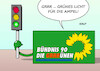 Cartoon: Grünes Grummeln (small) by Erl tagged politik,regierung,neu,ampel,spd,fdp,bündnis,90,die,grünen,grüne,zustimmung,koalitionsvertrag,grummeln,minister,posten,vergabe,ausbootung,toni,hofreiter,ressort,verteilung,verkehr,finanzen,wissing,lindner,liberale,karikatur,erl