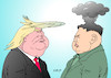 Cartoon: Haarige Angelegenheit (small) by Erl tagged nordkorea,diktator,kim,jong,un,raketentest,reichweite,atomwaffen,bedrohung,reaktion,usa,präsident,donald,trump,flugzeuge,kampfflugzeuge,bomber,drohung,frisur,haare,karikatur,erl