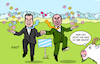 Cartoon: Hand in Hand für Bayern (small) by Erl tagged politik,bayern,freie,wähler,vorsitzender,hubert,aiwanger,vorwurf,schüler,flugblatt,hetzschrift,antisemitismus,behauptung,verfasser,bruder,rechtsextremismus,rechtspopulismus,landtagswahl,regierung,csu,ministerpräsident,markus,söder,freispruch,abwägung,märtyrer,inszenierung,opfer,abhängigkeit,hand,karikatur,erl