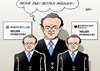 Cartoon: Hans-Peter Friedrich (small) by Erl tagged bundesinnenminister,innenminister,hans,peter,friedrich,entlassung,präsident,bundesamt,verfassungsschutz,bundespolizei,gefolgsleute,innenministerium,vertrauen,romann,maaßen