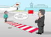 Cartoon: Herzlich Willkommen in China (small) by Erl tagged politik,außenministerin,annalena,baerbock,besuch,china,kritik,menschenrechte,demokratie,uiguren,hong,kong,taiwan,klartext,xi,jinping,roter,teppich,schranke,karikatur,erl