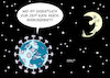 Cartoon: Hochrisikogebiet (small) by Erl tagged politik,corona,virus,pandemie,covid19,fünfte,welle,omikron,variante,fallzahlen,inzidenz,rekord,hochrisikogebiete,länder,erde,all,weltall,mond,karikatur,erl