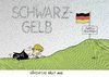 Cartoon: Höhenflug fällt aus (small) by Erl tagged merkel,cdu,csu,fdp,koalition,schwarz,gelb,fehlstart,höhenflug,ausfall,vulkan,asche,flugverbot