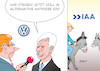 Cartoon: Müllers Esel (small) by Erl tagged automobil,messe,frankfurt,iaa,auto,diesel,dieselaffäre,abgas,test,software,manipulation,betrug,stickoxide,feinstaub,alternative,antrieb,elektroauto,erdgas,autogas,brennstoffzelle,wasserstoff,hybrid,mobilität,ankündigung,volkswagen,vw,matthias,müller,reiten,esel,karikatur,erl