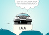 Cartoon: IAA (small) by Erl tagged politik,auto,automobilbau,automobil,messe,frankfurt,iaa,diesel,skandal,krise,alternative,antriebe,elektroauto,elektromobilität,wasserstoff,mobilität,zukunft,klima,co2,klimaschutz,klimawandel,verkehrswende,angst,nachdenken,karikatur,erl