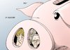 Cartoon: In Klausur (small) by Erl tagged regierung,cdu,csu,fdp,schwarz,gelb,sparen,sparzwang,schulden,merkel,schäuble,westerwelle,gefangen,sparschwein