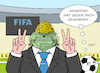 Cartoon: Infantino (small) by Erl tagged politk,sport,fußball,fifa,weltverband,chef,wiederwahl,gianni,infantino,geld,geldgier,skrupellosigkeit,moral,karikatur,erl