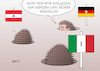 Cartoon: Innenminister (small) by Erl tagged politik,streit,flüchtlingspolitik,asylmasterplan,flüchtlinge,grenze,horst,seehofer,csu,national,alleingang,bundeskanzlerin,merkel,cdu,eu,recht,europa,treffen,innenminister,deutschland,italien,österreich,abschottung,abschreckung,festung,igel,einigeln,einigen,herbert,kickl,fpö,matteo,salvini,lega,rechtspopulismus,nationalismus,karikatur,erl