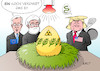 Cartoon: Iran-Abkommen (small) by Erl tagged atomabkommen,abkommen,atomkraft,atomenergie,nutzung,friedlich,verbot,atombombe,bau,kontrolle,gegenzug,aufhebung,sanktionen,iran,eu,usa,vertrag,zweifel,kündigung,präsident,donald,trump,ei,friedenstaube,schlangenei,schlange,misstrauen,koch,brei,karikatur,erl