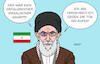 Cartoon: Israelischer Angriff (small) by Erl tagged politik,nahost,konflikt,iran,israel,angriff,gegenangriff,gefahr,eskalation,ali,chamenei,deeskalation,gesicht,gewahrt,karikatur,erl