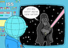 Cartoon: ISS Russland (small) by Erl tagged politik,krieg,angriff,überfall,russland,ukraine,usa,eu,sanktionen,reaktion,wladimir,putin,ausstieg,iss,raumstation,darth,vader,star,wars,karikatur,erl