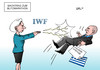 Cartoon: IWF Griechenland (small) by Erl tagged griechenland,krise,schulden,euro,sparkurs,hilfe,kredit,eu,ezb,iwf,antrag,zahlung,aufschub,zahlungsaufschub,ablehnung,blitz,christine,lagarde,yanis,varoufakis,blitzmarathon,nachtrag,auto,straßenverkehr,geschwindigkeitskontrolle,radarkontrolle,karikatur,erl