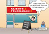 Cartoon: Kaisers Tengelmann (small) by Erl tagged kaisers,tengelmann,supermarkt,kette,filialen,verkauf,scheitern,übernahme,edeka,kartellamt,ministererlaubnis,wirtschaftsminister,sigmar,gabriel,klage,rewe,konkurrenzkampf,ausverkauf,leidtragende,arbeitnehmer,arbeitskraft,arbeitslos,schlichtung,durchbruch,k