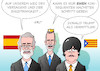 Cartoon: Katalonien Vermittlung (small) by Erl tagged katalonien,unabhängigkeit,referendum,spanien,verbot,verfassung,verfassungswidrig,einsatz,polizei,besetzung,wahllokale,recht,geld,wirtschaft,wirtschaftskraft,konflikt,konfrontation,rechthaberei,unnachgiebigkeit,engstirnigkeit,versagen,mariano,rajoy,könig,felipe,carles,puigdemont,konsequenz,vermittlung,donald,trump,präsident,usa,witz,karikatur,erl